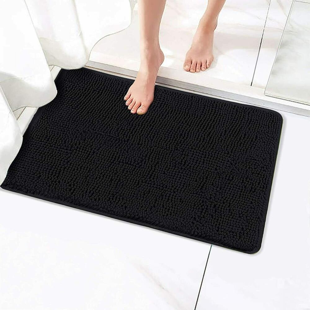 Secura Housewares Soft Microfiber Bathroom Rugs, 17 x 24 Inches Non Slip Bath Ma